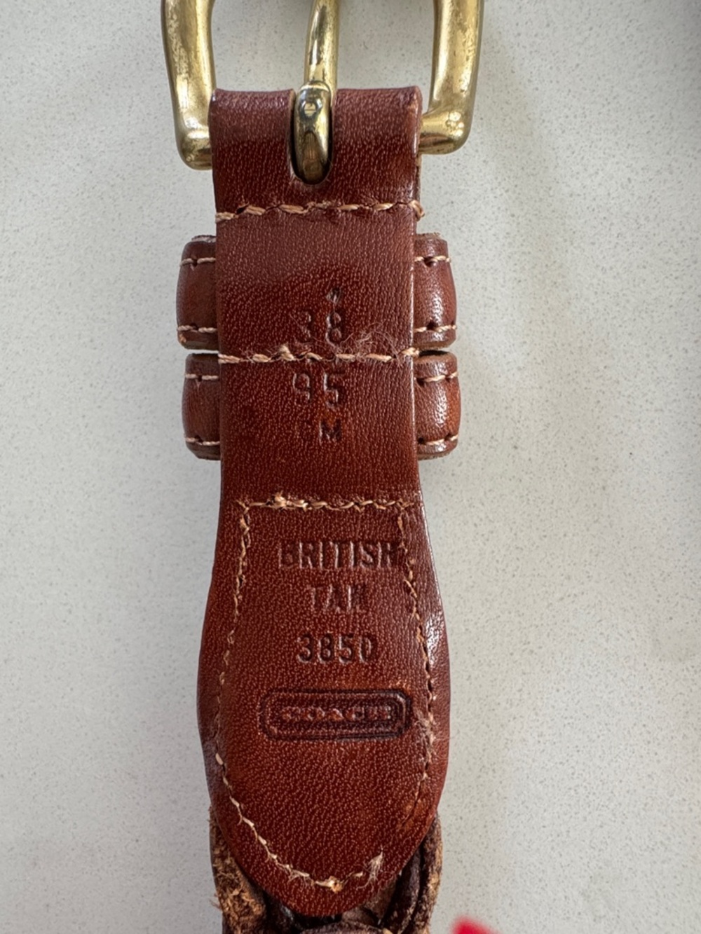 Coach Braided Brown Leather Belt with Brass-Tone Buckle - Picture 12 of 13